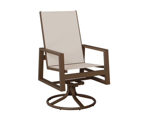 Vida High Back Sling Swivel Rocker Dining Chair