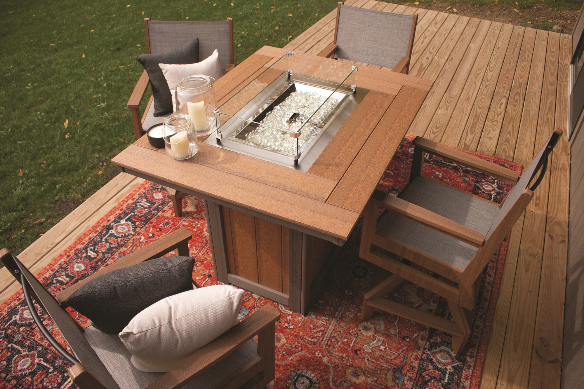 Donoma 42" x 54" Rectangular Counter Fire Table