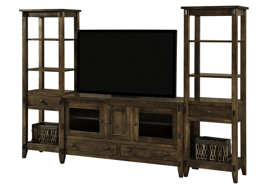 Bungalow TV Stand w/Side Towers