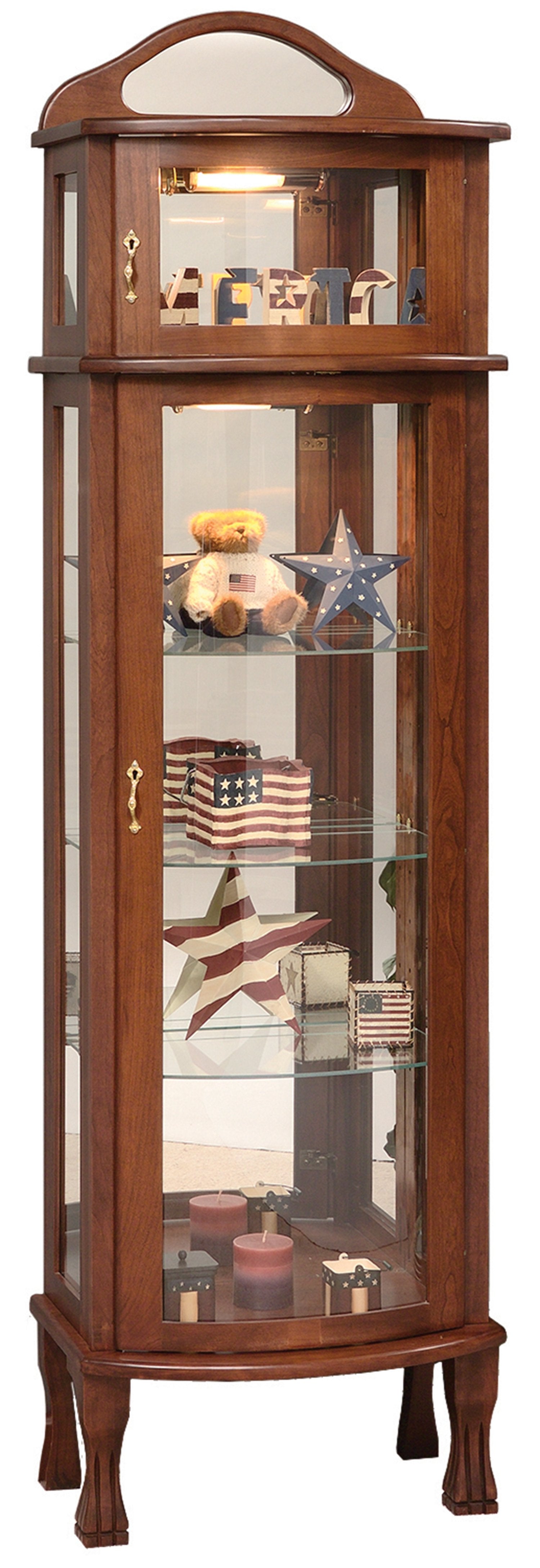 Rectangular Bonnet Top Curio