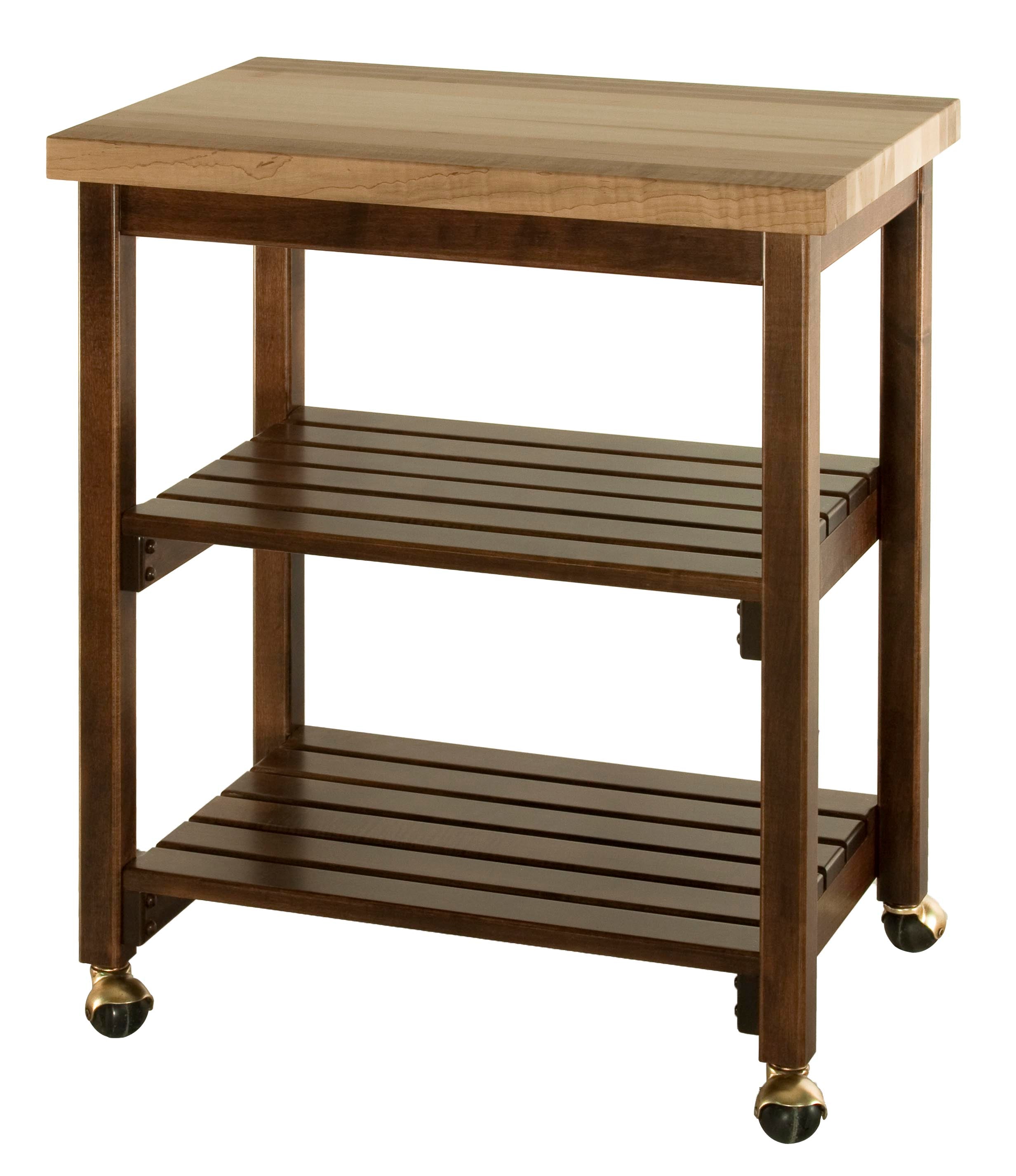 Serving Cart w/Butcher Block Top