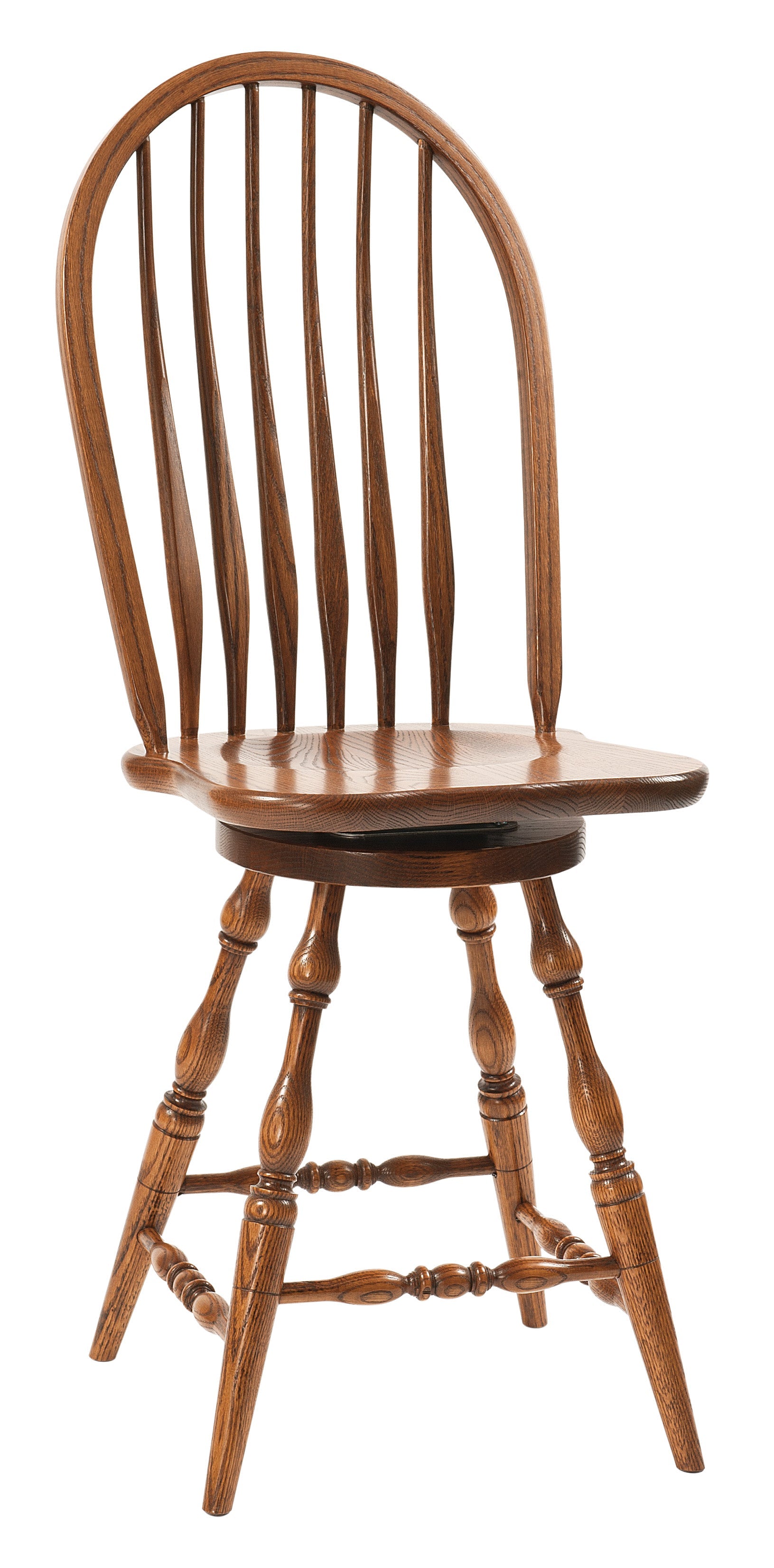 Bent Feather Bow Swivel Bar Stool