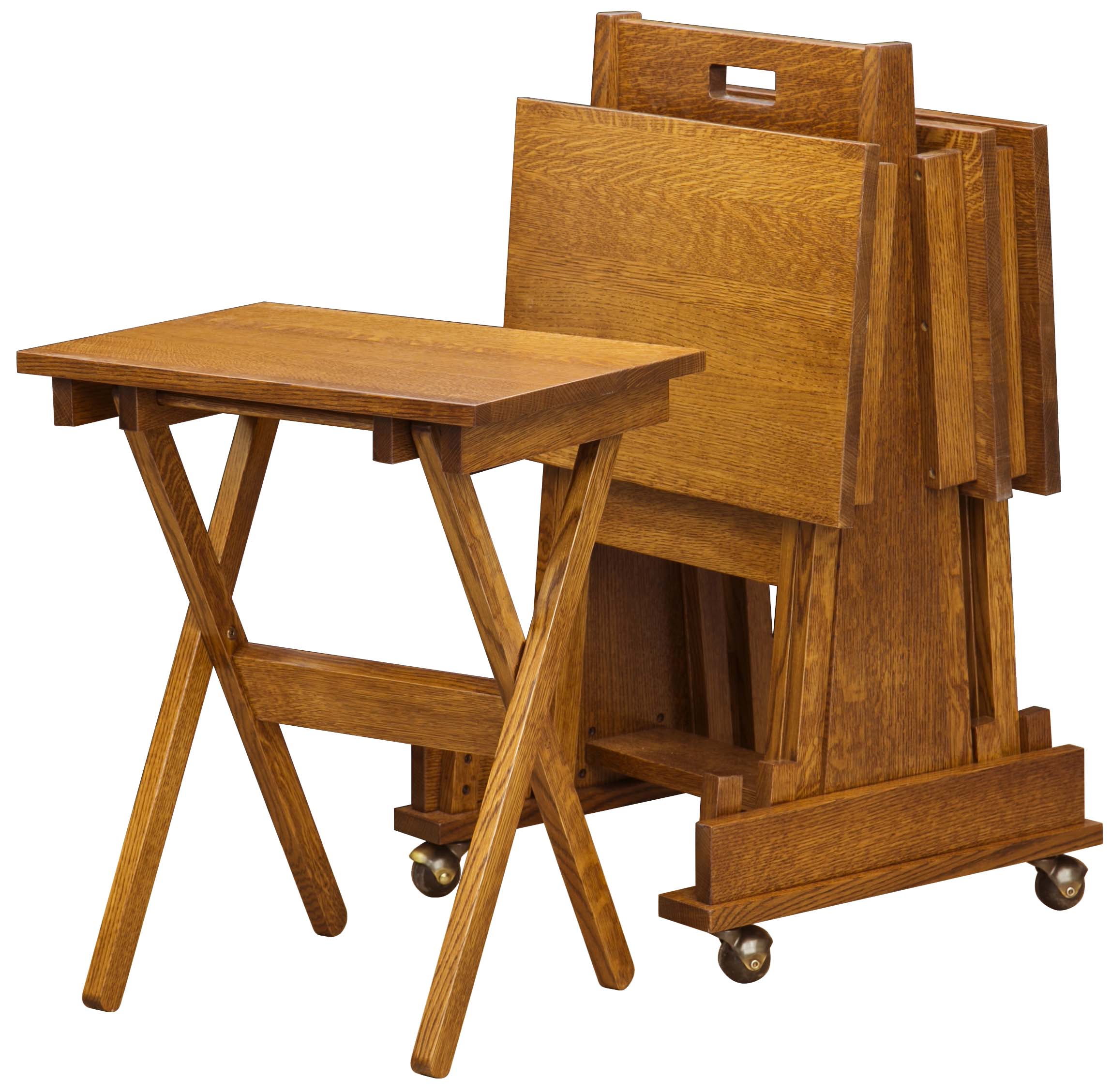 Mission Folding TV Tray Set – Heartland-Amish